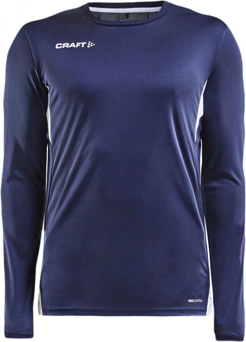 Craft - Pro Control Impact Longsleeve Jersey - Bleu marine & blanc