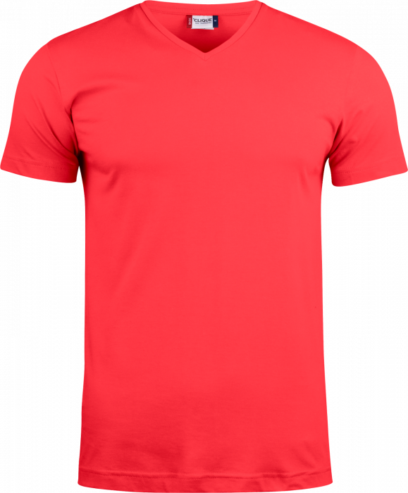 Clique - Basic V-Neck T-Shirt - Röd