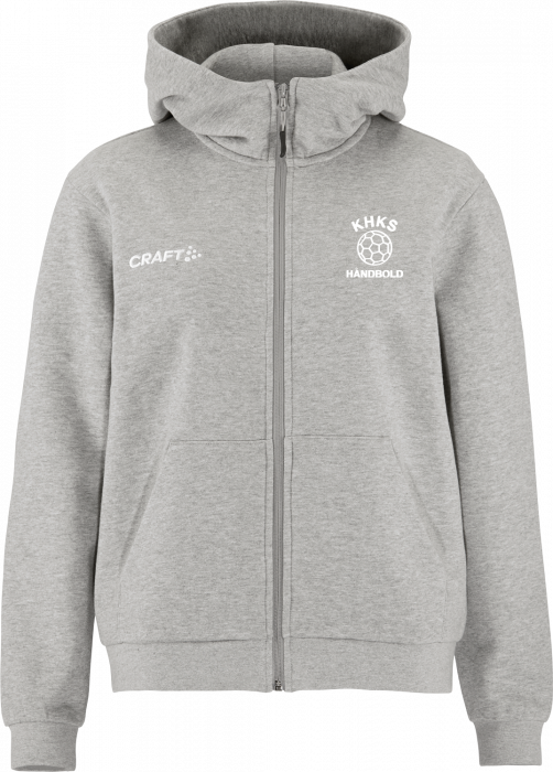 Craft - Khks Full-Zip Hoodie Women - Grå Melange DK