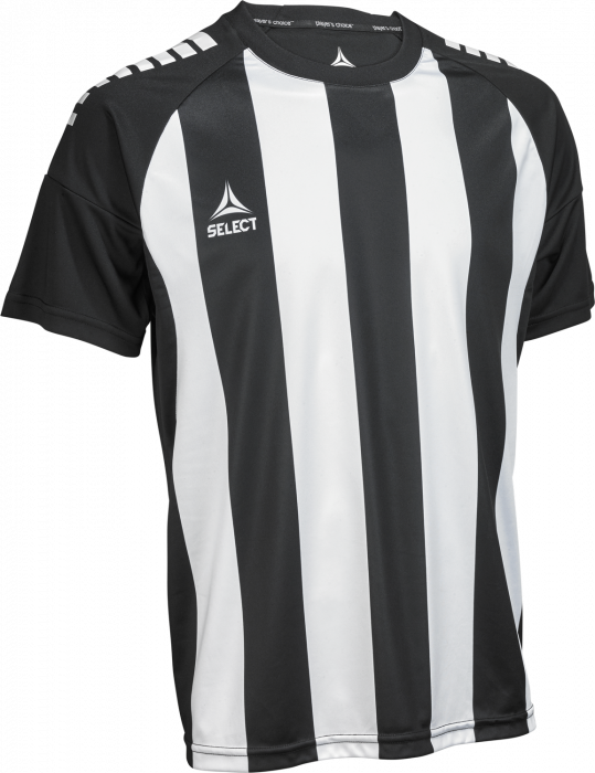 Select - Spain V25 Player Shirt S/s Striped - Branco & preto